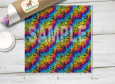 Rainbow Snake Skin Patterned Adhesive Vinyl 752